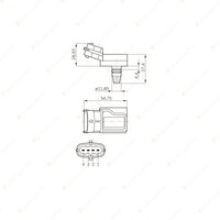 Bosch Boost Pressure Sensor for Renault Master JD ED HD UD FD 2.5L dCi 2001-On