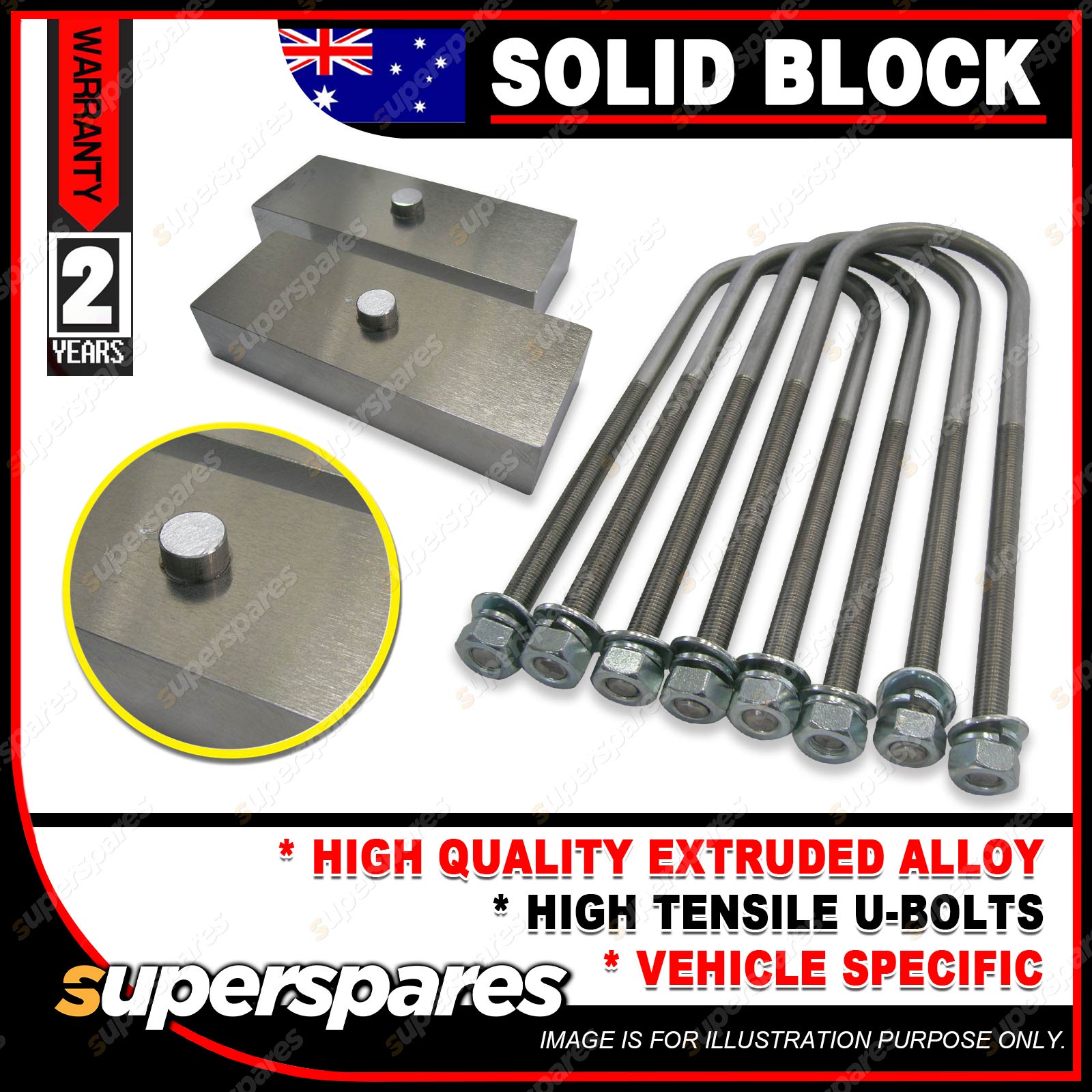 2" 50mm Solid Lowering Block kit for Nissan Navara D21 D22