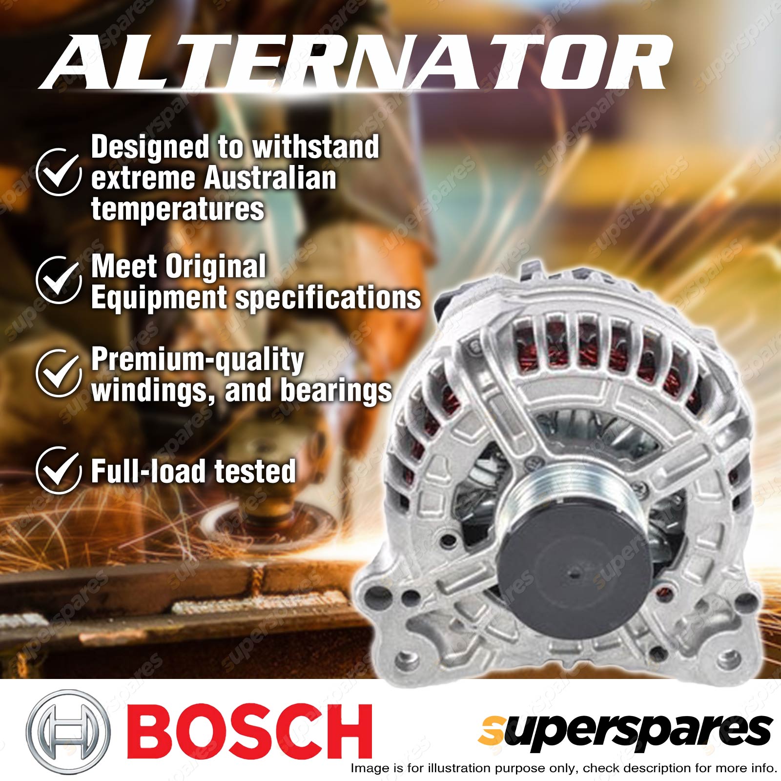 Bosch Alternator for Iveco Daily 29L13 35C15 35C17 40C14 45C18