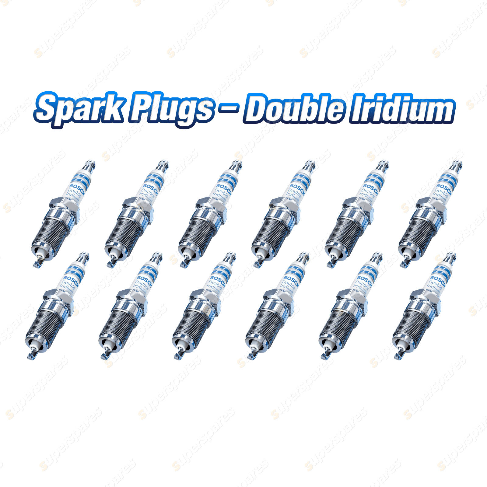 8 x Bosch Double Iridium Spark Plugs for Toyota Land Cruiser