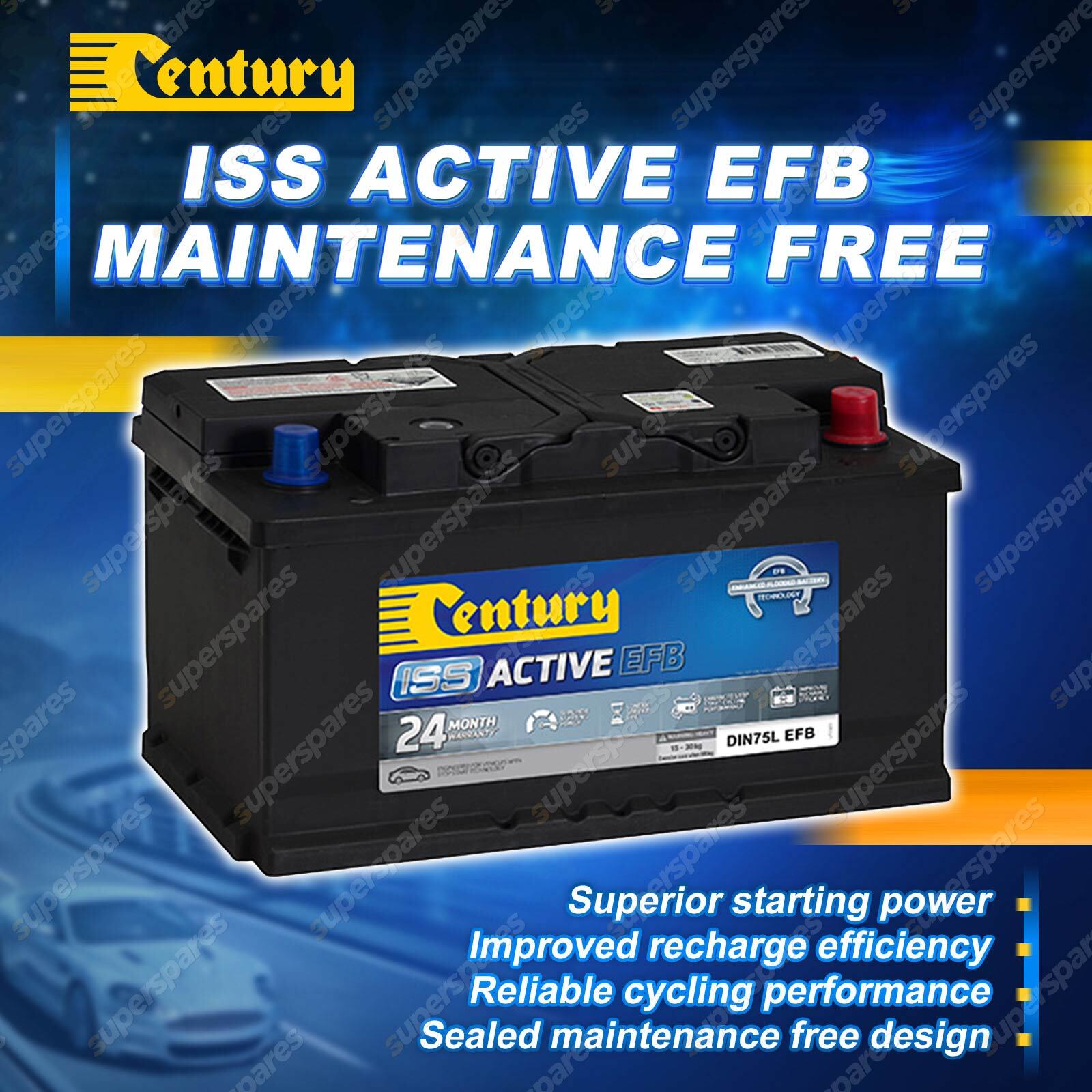 Century ISS Active EFB MF battery for Audi Tt 2.0 Petrol AWD Coupe CCZA ...