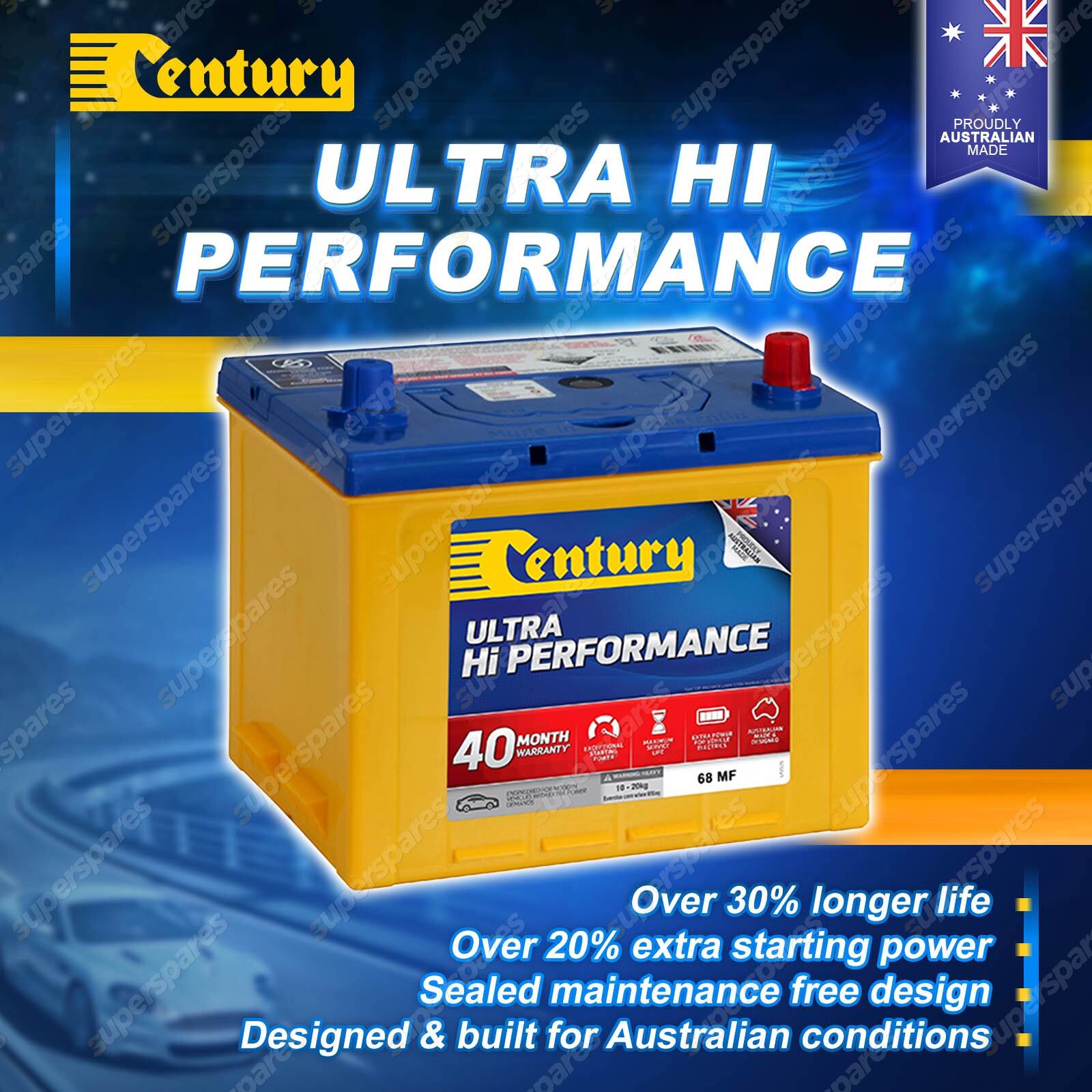 Century Ultra Hi Performance Battery for Jeep Wrangler  Petrol AWD ERH