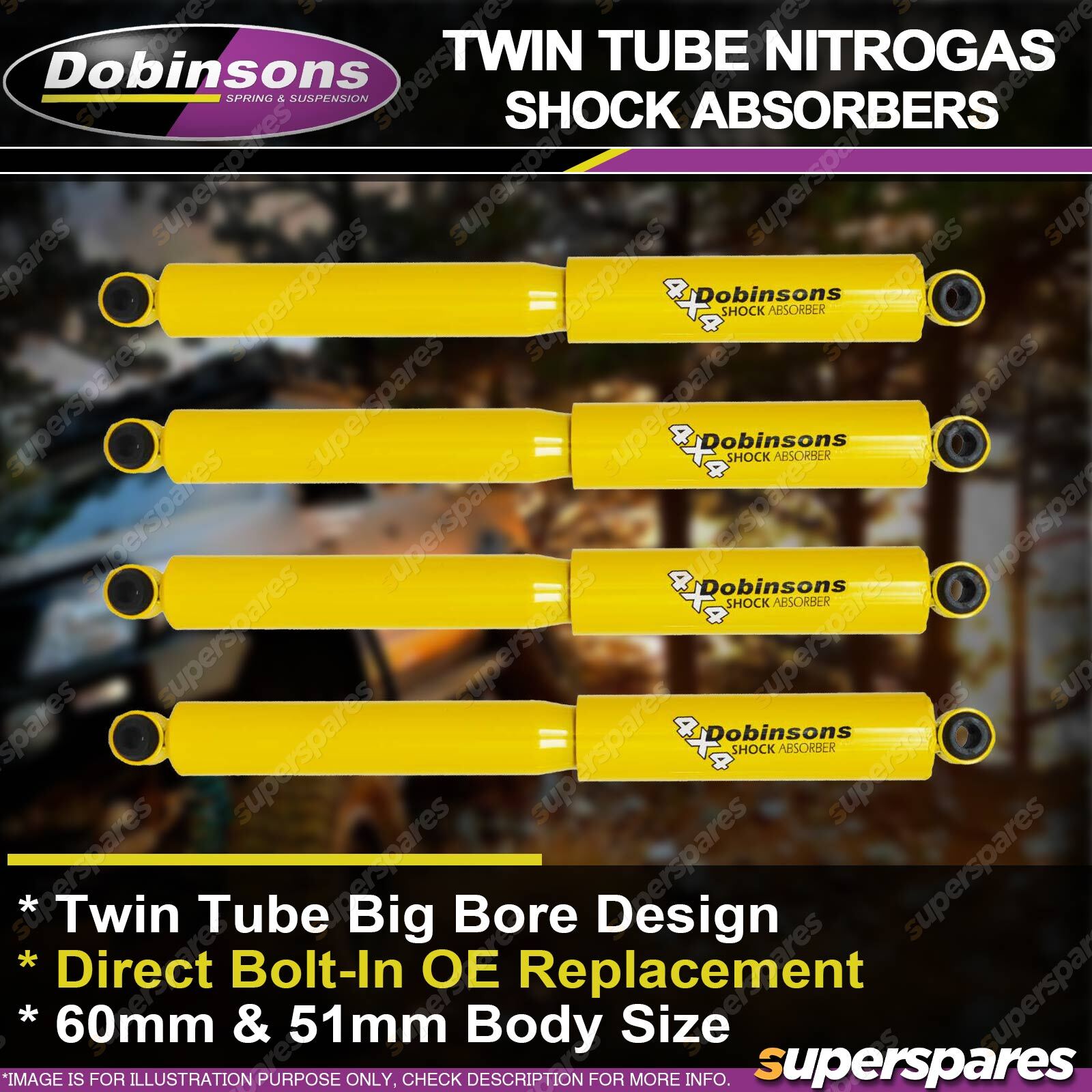 Front Dobinsons Twin Tube Nitro-Gas Shock Absorbers For Great Wall Haval H9