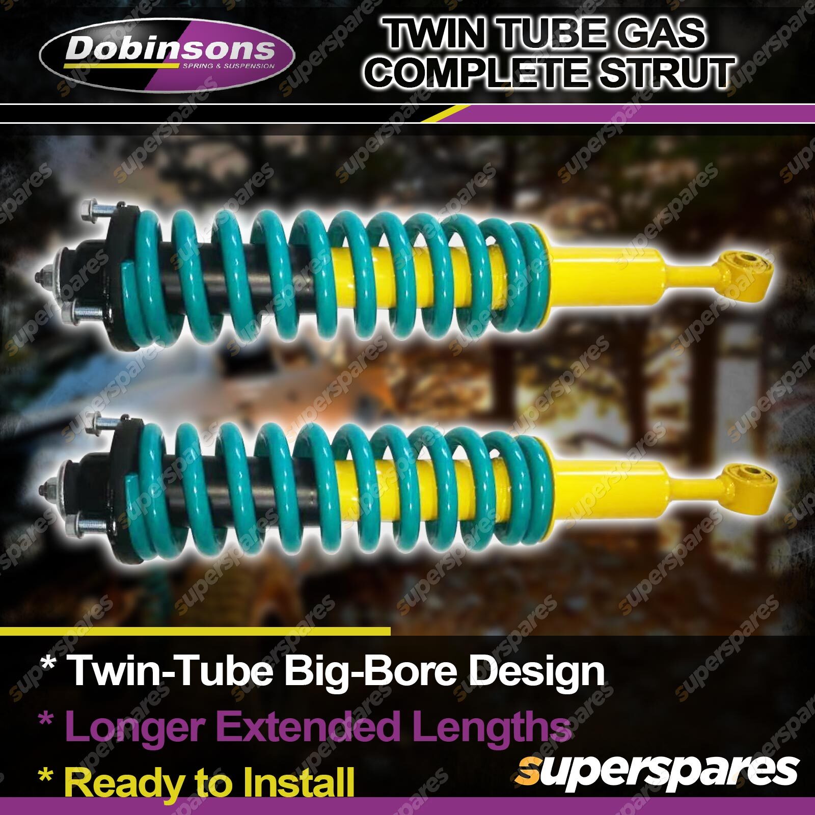 Dobinsons 40mm Lift Kit Twin Tube Gas Shocks Complete Strut For LDV T60 ...