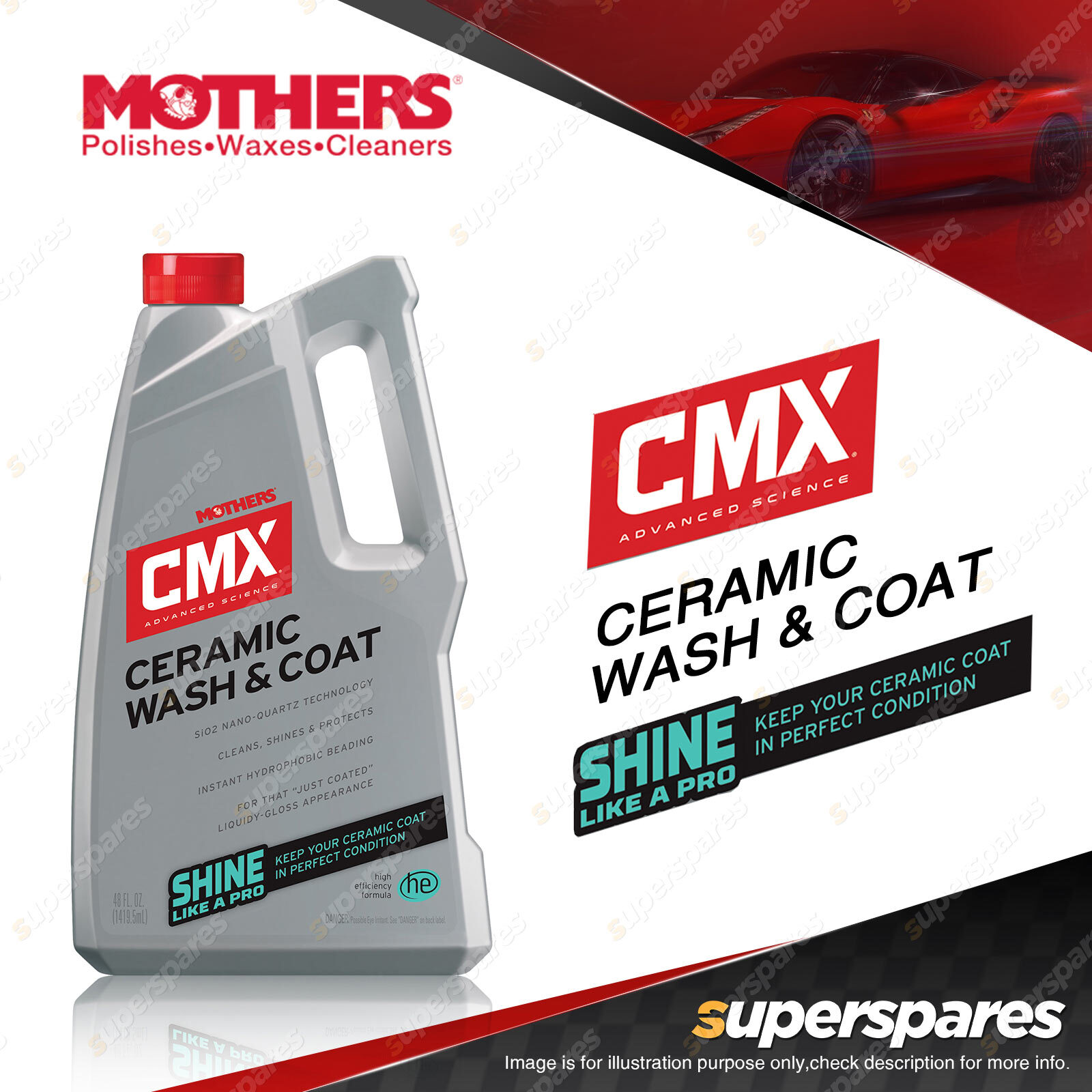 Mothers CMX Ceramic Wash & Coat Car 4x4 Care Automotive Washing ...