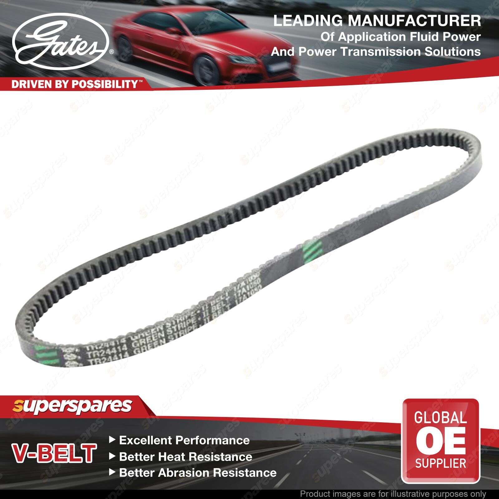 Gates Fan V Belt For Isuzu Elf Nhr73a N Nkr 0 N Serie Nhr75a 2 8l 3 0l