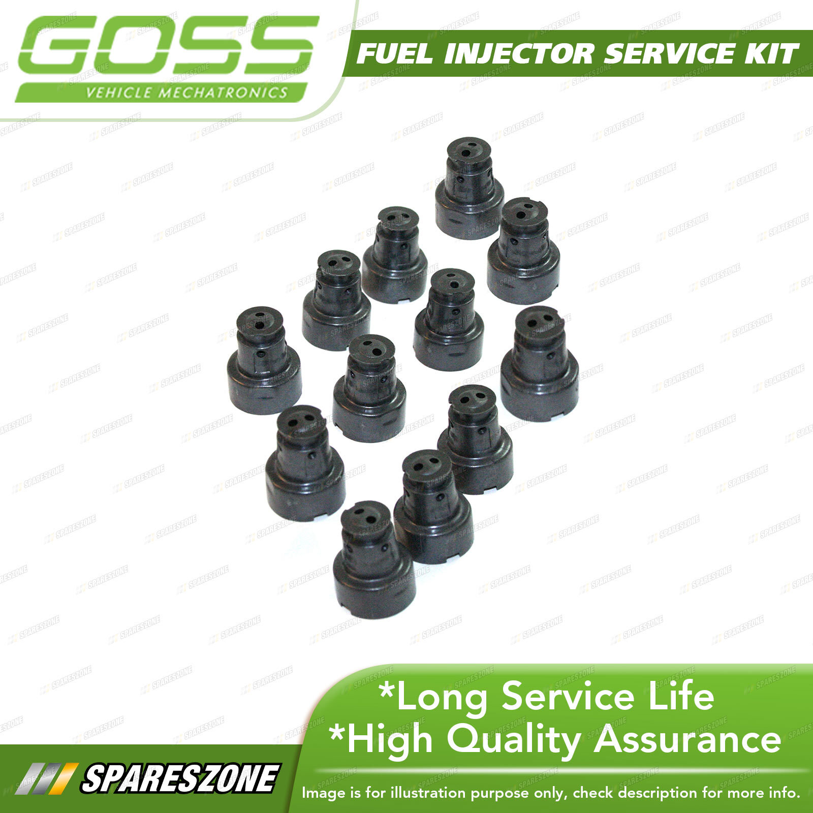 Goss Fuel Injector Repair Kit Pintle Cap 2 Hole Pack 12 for Toyota GOSS