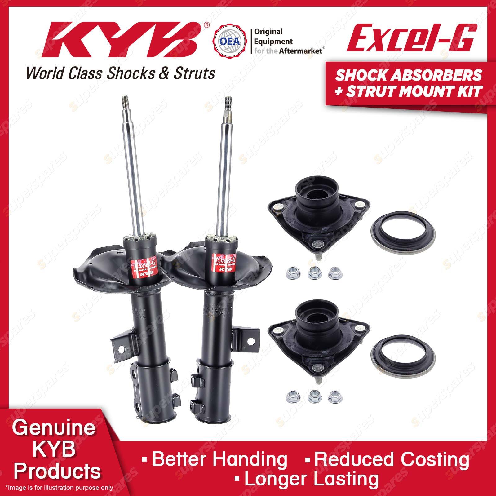 2 Front KYB Shock Absorbers + Strut Top Mount Kit for Hyundai