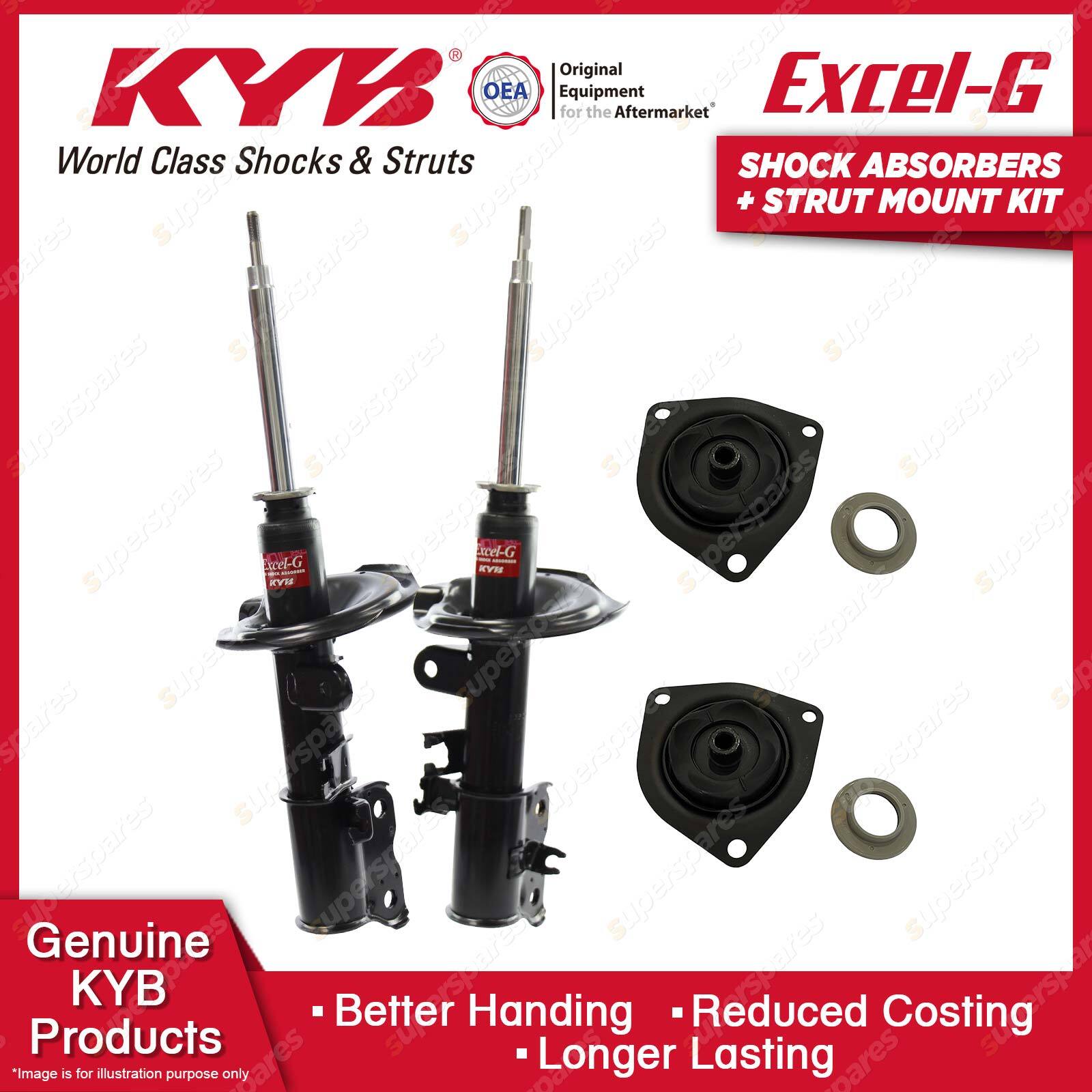 Front KYB Excel-G Shock Absorbers Strut Mount Kit for Nissan