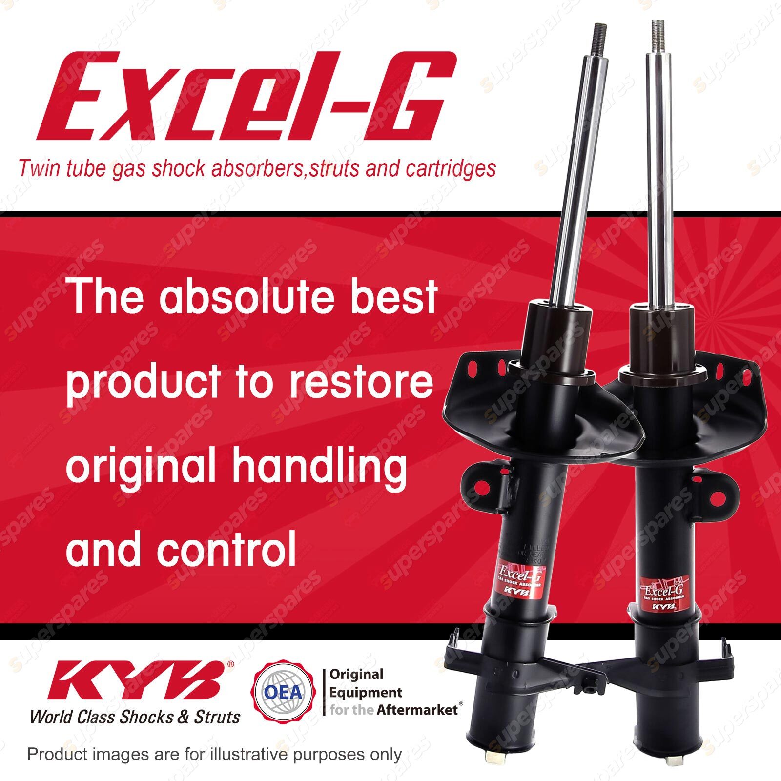 2 x Front KYB EXCELG Strut Shock Absorbers for HONDA CRV RE4 K24Z1 2.4 I4 4WD