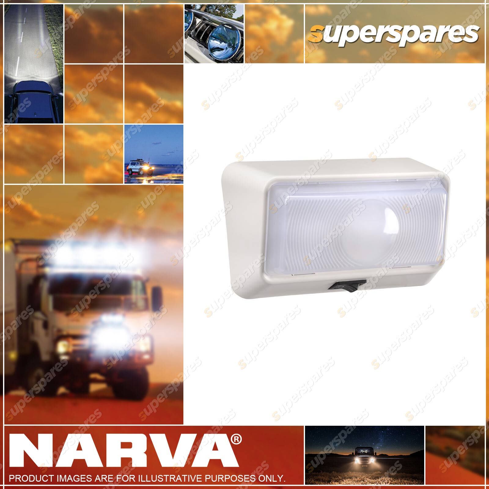 Narva 12 Volt L.E.D Porch Light With Off On Rocker Switch Part NO