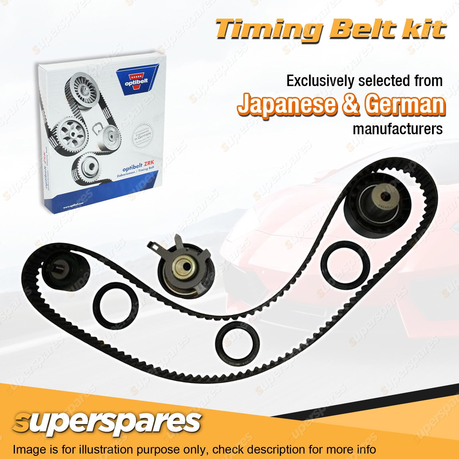 Superspares Timing Belt Kit for Ford Mondeo HC 2.0L 4cyl DOHC ZH20