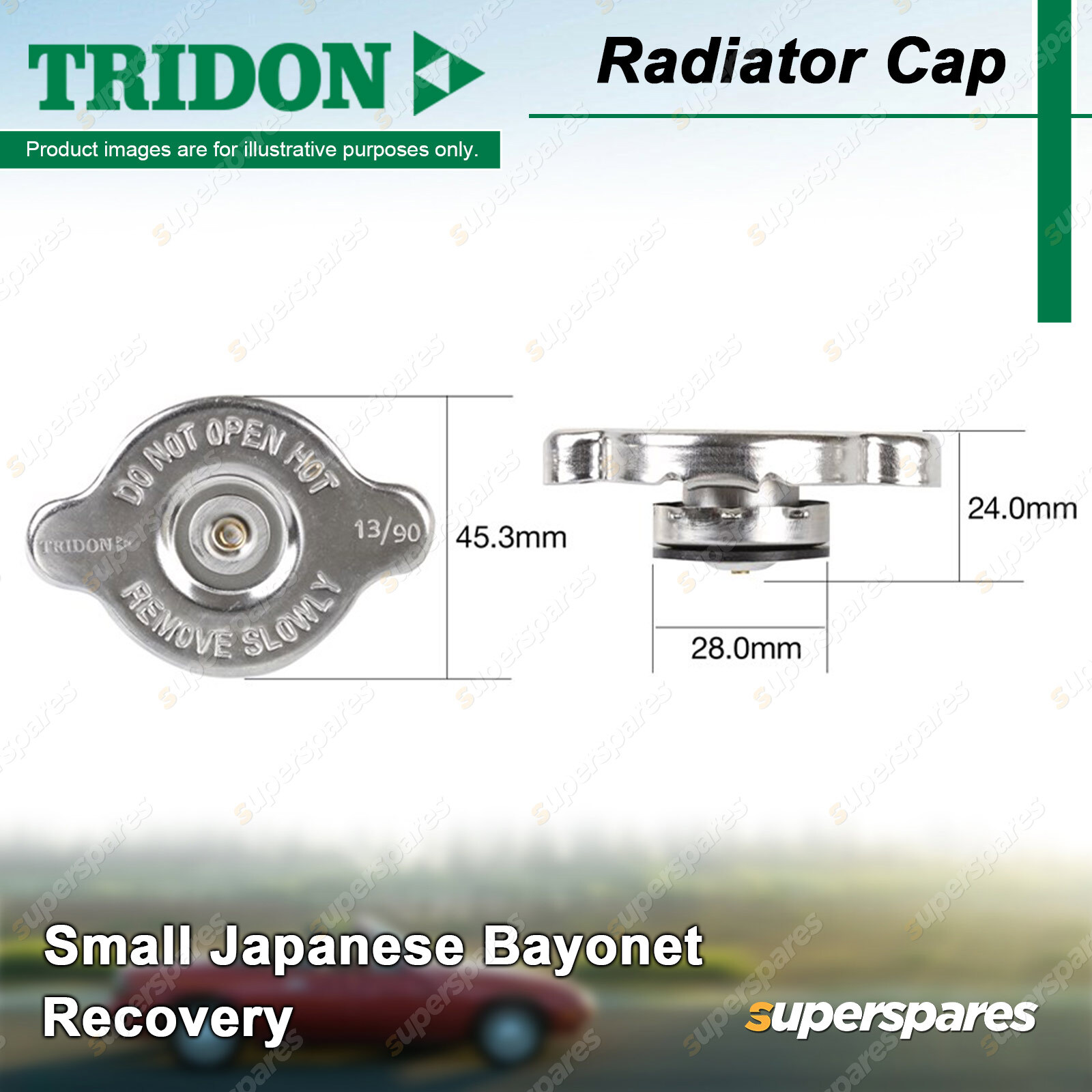 Tridon Radiator Cap for Toyota Soarer Spacia Sprinter Starlet Supra Tarago