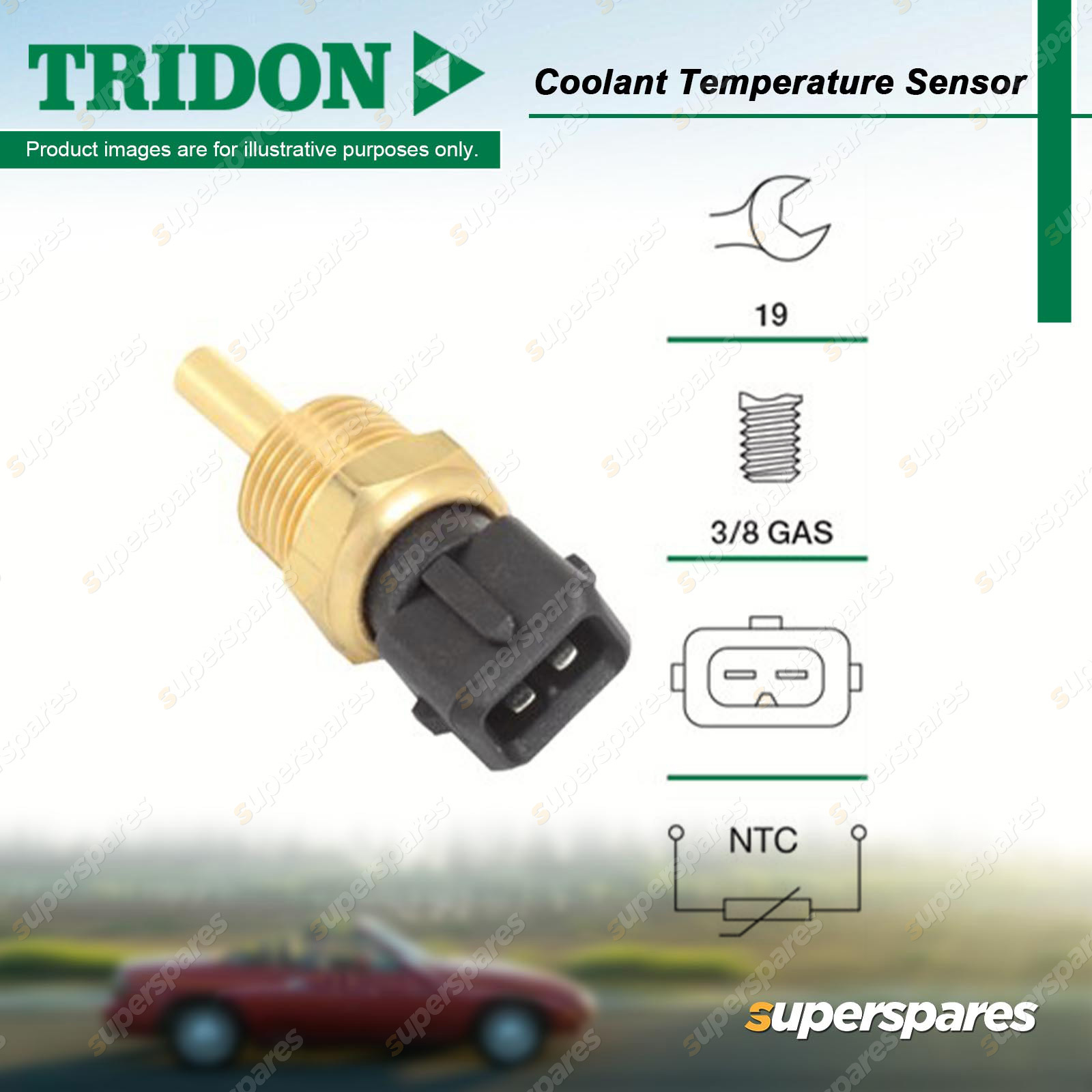 Tridon Coolant Temperature Sensor for Volvo PV 544 P11 1.6L 4cyl 61kW ...