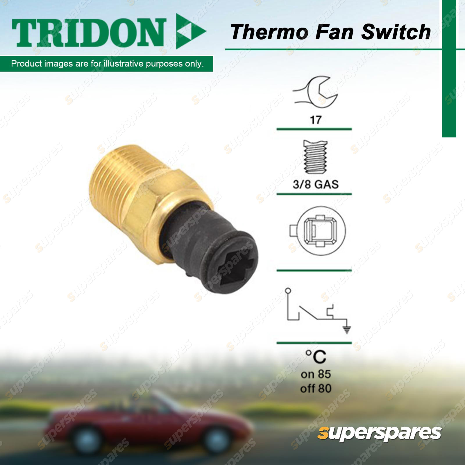 Tridon Thermo Fan Switch for Daihatsu Applause A101 Charade Pyzar G303 G3