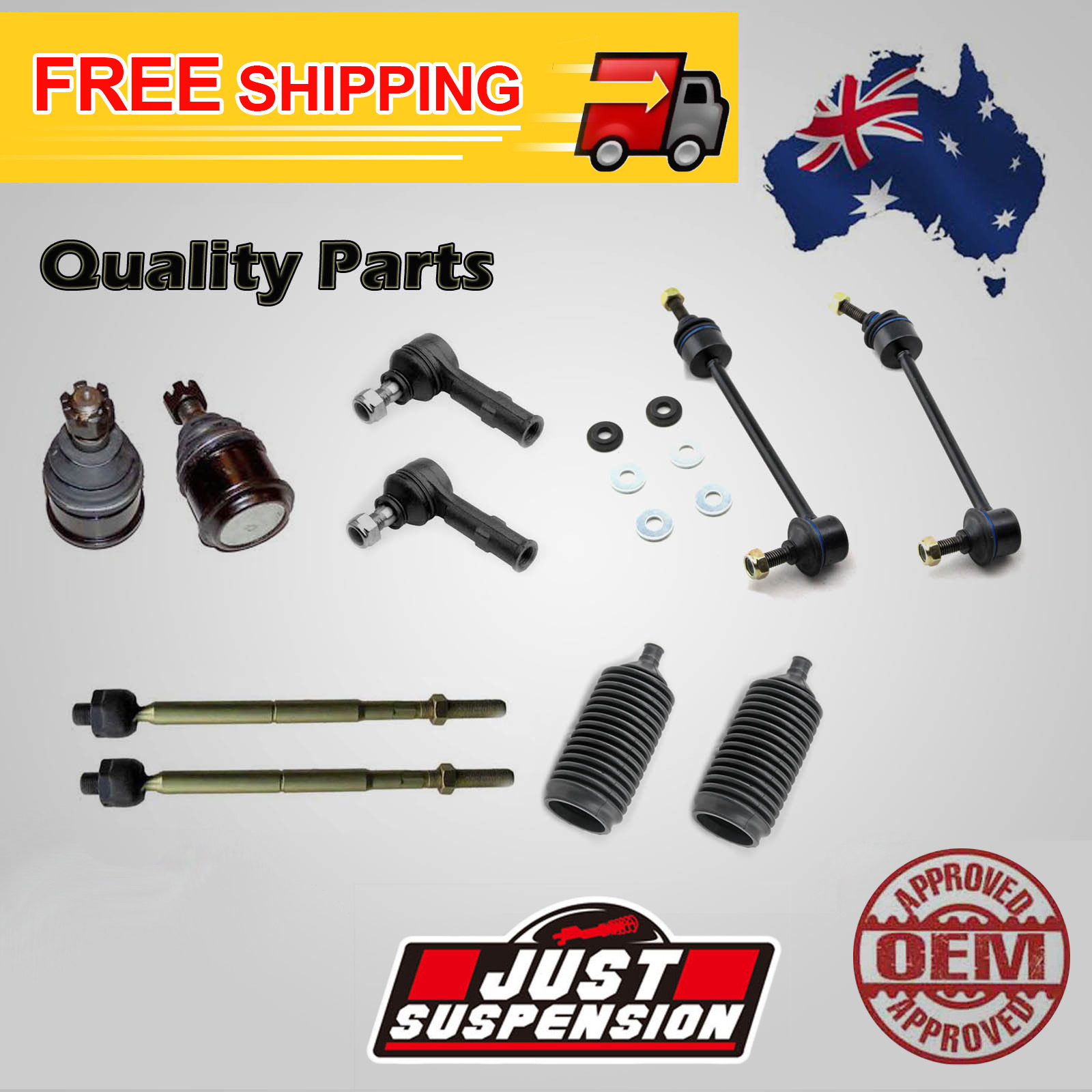 10 Tie Rod Ends Boots Ball Joints Sway Bar for Holden Commodore VT II VX VY  TruPro
