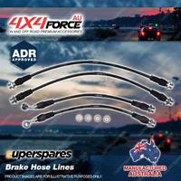 4x Brake Hose Lines Set for Nissan Navara D23 NP300 D40 ABS With or Without VSC