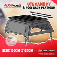 Ute Tub Canopy & 150x125cm Roof Rack Flat Platform for Volkswagen Amarok