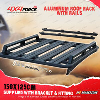 4X4FORCE 150x125cm Roof Rack Flat Platform & Rail for Mazda BT-50 20-On Dual Cab