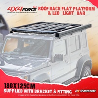 180X125 Roof Rack Platform with Light Bar + Gutter Bracket for Suzuki Jimny XL