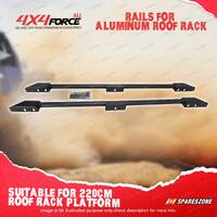 Pair 4X4FORCE Rails for 220cm Aluminium Alloy Roof Rack Flat Platform