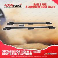Pair 4X4FORCE Rails for 150 x 125cm Aluminium Alloy Roof Rack Flat Platform