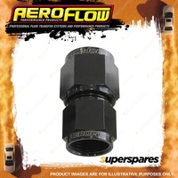 Aeroflow Stepped Female Coupler Pipe Fitting Black Finish - 6 AN to - 8 AN