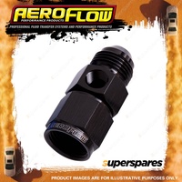 Aeroflow Straight Female To Male With 1/8" NPT Adapter Port Black Finish -10 AN