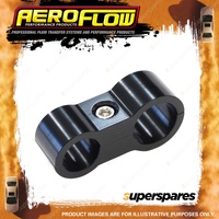 Aeroflow Stepped Billet Dual Hose Separator for Fuel Oil Lines -6 & -8 Black