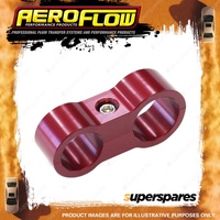 Aeroflow Stepped Billet Dual Hose Separator for Fuel Oil Lines -6 & -8 Red