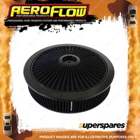 Aeroflow Black Air Filter Assembly 1-1/8" X 14"X 3" 5-1/8" Neck Washable