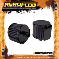 Aeroflow Black Push In Breather With Shield 3" 76.2mm Od 63.5H 25.4 Id