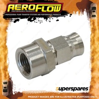 Aeroflow Straight Stainless Steel 1/8" NPT Female To -3 Teflon Hose End