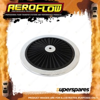 Aeroflow 9" Chrome Full Flow Top Plate Black Cotton Hi Flow & Filtrat