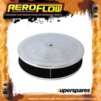 Aeroflow Chrome Air Filter Assembly Air Cleaner 9" X 2" 5-1/8" Neck Washable