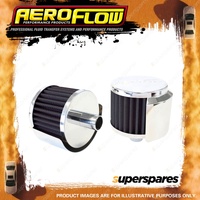 Aeroflow Chrome Push In Breather With Shield 3" 76.2mm Od 63.5H 25.4 Id