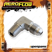 Aeroflow Stainless Steel 90 Degree NPT Male To AN Fitting 1/8" NPT To Male -3AN