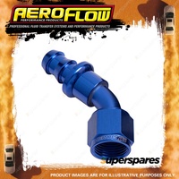 Aeroflow Brand 400 Series Push Lock Hose End Blue 45 Degree -6 AN