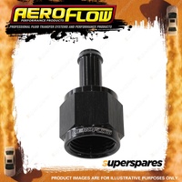 Aeroflow Straight Female Hose Barb Fitting 3/8" To -8 AN Black Finish