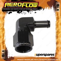 Aeroflow 90 Degree Hose Barb Pipe Fitting -8 AN To 3/8" Black Finish