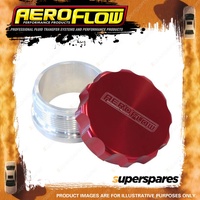 Aeroflow Brand 25.4mm 1" Billet Alloy Weld On Filler with Red Cap