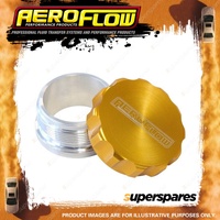 Aeroflow Brand 38.1mm 1-1/2" Billet Alloy Weld On Filler with Gold Cap