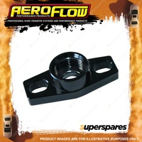 Aeroflow Turbo Drain Adapter -8 AN ORB Outlet 36 To 47.5mm Bolt Centre Black