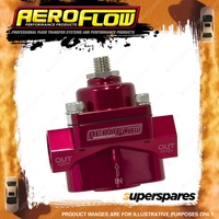 Aeroflow 2-Port Fuel Pressure Regulator 3/8" ORB Ports 4.5-9 Psi Red