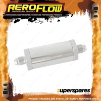 Aeroflow Brand Long Inline Fuel And Oil Filter -3AN Silver Finish