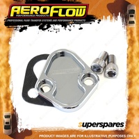 Aeroflow Billet Fuel Pump Block-Off Plate Chrome for Ford 289-351W SB Bb