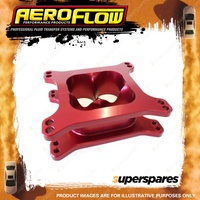 Aeroflow Brand 2" Tapered High Velocity Carburettor Spacer Red Finish