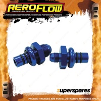 Aeroflow Regulator Adapter -6 AN 7/16" Shank Blue Finish for Ford Efi