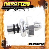 Aeroflow Regulator Adapter -8 AN 9/16" Shank Silver Finish for Ford Efi