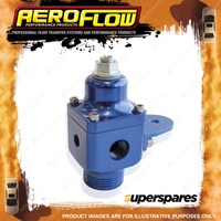 Aeroflow Billet 2 Port Carburettor Fuel Pressure Regulator -8 ORB Blue Finish